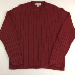 J. Crew Men's Large Red Sweater Cotton Crewneck